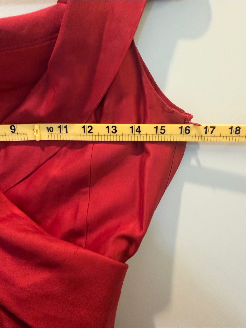 MaxMara Crimson Red Midi Fit-and-Flare Dress with Bow Waist - Picture 7 of 7